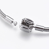 304 Stainless Steel European Style Round Snake Chains Bracelet Making STAS-I097-005C-P-2