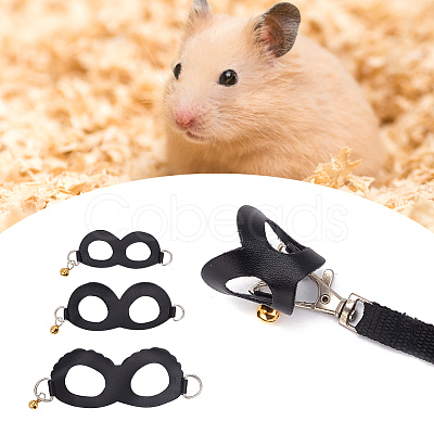 PU Leather & Alloy Hamster Harness Belt Traction Rope AJEW-WH0248-524B-1