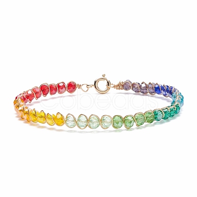 Glass Beaded Bracelet BJEW-JB08107-1