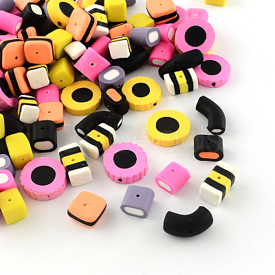 Mixed Shapes Handmade Polymer Clay Beads X-CLAY-R060-113-1