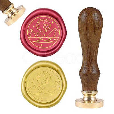 DIY Wood Wax Seal Stamp AJEW-WH0131-220-1