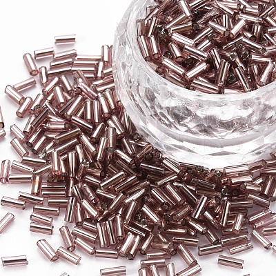 Plated Glass Bugle Beads SEED-S046-01A-40-1