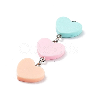 Valentine's Day Opaque Resin Big Pendants OACR-P025-D01-1