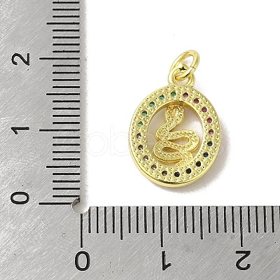 Real 18K Gold Plated Brass Pave Cubic Zirconia Pendants KK-M283-03C-G-1