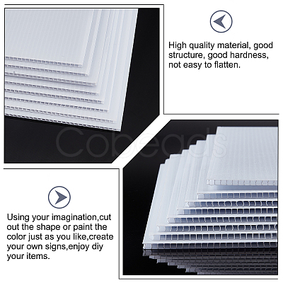 AHADERMAKER 8 Sheets Plastic Corrugated Cardboard Sheets Pads DIY-GA0003-07B-1