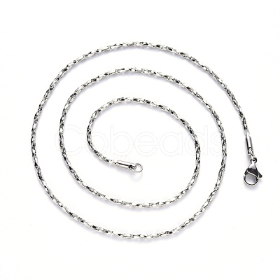 Non-Tarnish 304 Stainless Steel Coreana Chain Necklace NJEW-S420-006B-P-1