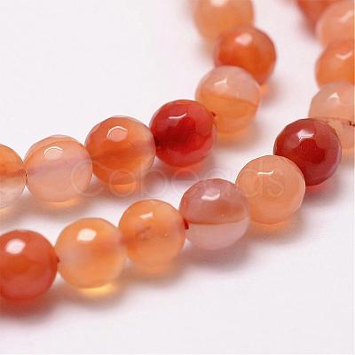 Natural Carnelian Beads Strands G-D840-34-6mm-1