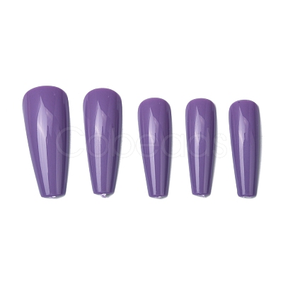 Solid Color French Short False Nails MRMJ-T108-02-M-1