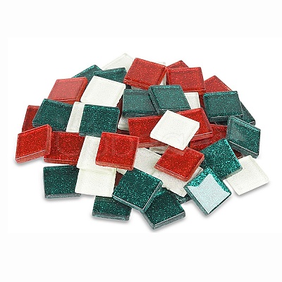 Square Transparent Glass Cabochons GLAA-TAC0007-18B-03-1