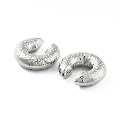 Donut Brass Cuff Earrings EJEW-Q811-41P-1