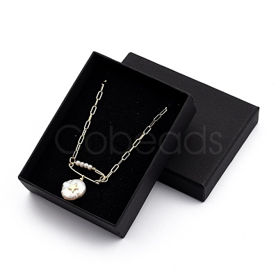 Natural Pearl Pendant Necklaces NJEW-JN03017-01-1