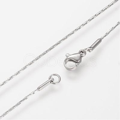 Non-Tarnish 304 Stainless Steel Necklaces STAS-S066-21-1