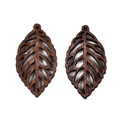 Natural Poplar Wood Pendants WOOD-N016-32-1