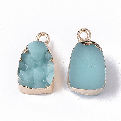 Druzy Resin Pendants X-RESI-S383-010-A01-1