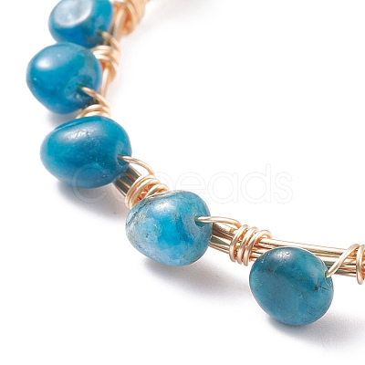 Natural Apatite Braided Beaded Bracelet BJEW-JB07997-07-1