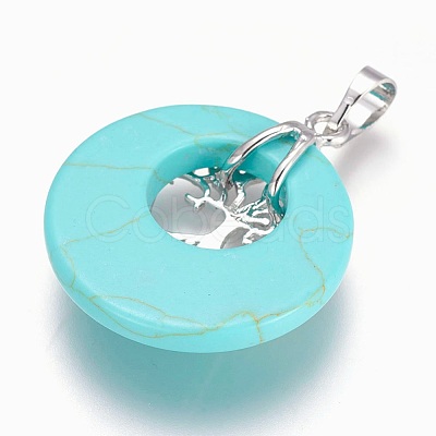 Synthetic Turquoise Pendants G-F573-C07-1