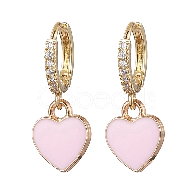 Heart Alloy Enamel Dangle Earrings EJEW-JE05819-1