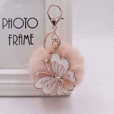 Imitation Rabbit Fur Keychain PW-WG89342-01-1