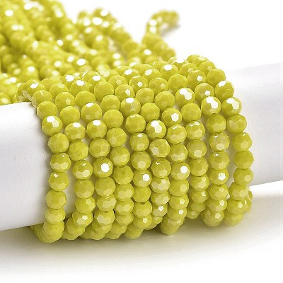 Electroplate Opaque Glass Beads Strands EGLA-A035-P4mm-A04-1