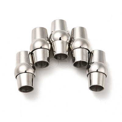 Tarnish Resistant 304 Stainless Steel Magnetic Clasps with Glue-in Ends STAS-K006-09C-5mm-1