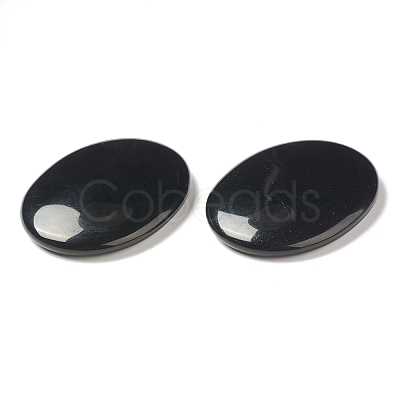 Natural Obsidian Worry Stone for Anxiety Therapy G-B036-01F-1