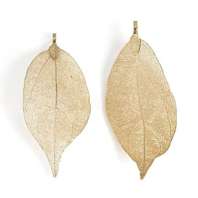 Electroplated Natural Leaf Big Pendants IFIN-Q119-01D-1