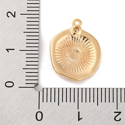 Brass Pendants With Clear Cubic Zirconia KK-S403-05G-1