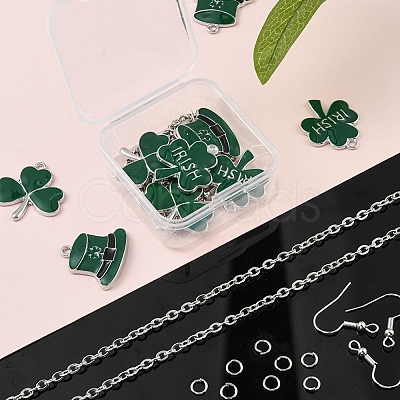 DIY Clover Pendant Jewelry Sets Making Kit DIY-YW0005-05P-1