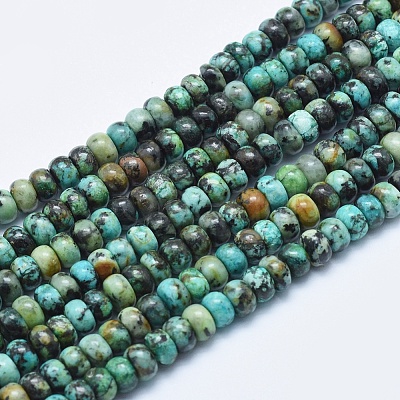 Natural African Turquoise(Jasper) Beads Strands G-E444-49-6mm-1