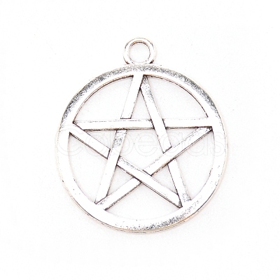 Tibetan Style Alloy Pendants PALLOY-WH0088-60C-AS-1