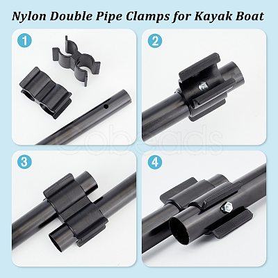 Nylon Double Pipe Clamps for Kayak Boat TOOL-WH0053-31-1