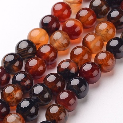 Natural Agate Beads Strands X-G-D845-02-10mm-1