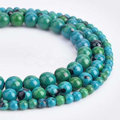 Olycraft 6 Strands 3 Style Synthetic Chrysocolla Beads Strands G-OC0002-78-1