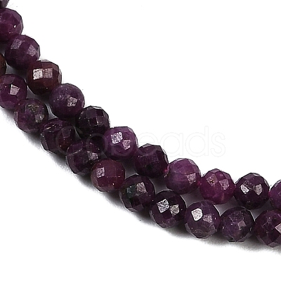 Natural Ruby Beads Strands G-P553-G01-02-1