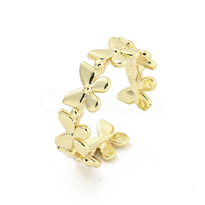 Long-Lasting Plated Brass Cuff Rings RJEW-I103-085G-1