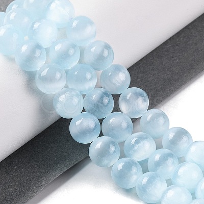 Natural Selenite Beads Strands G-C142-01B-04-1