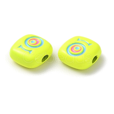 Spray Painted Alloy Enamel Beads PALLOY-M215-15F-1