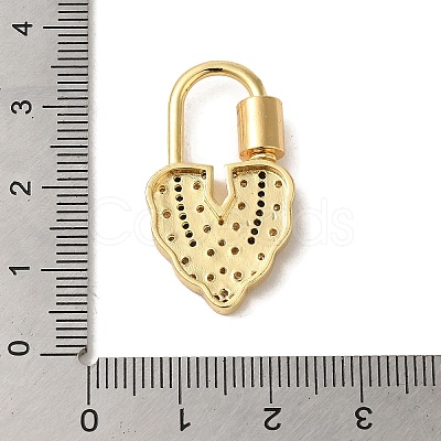 Brass Micro Pave Clear Cubic Zirconia Clasps KK-R162-32G-1