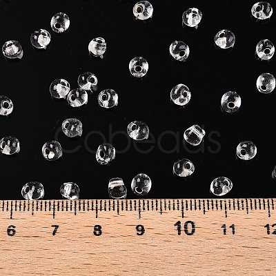 6/0 Baking Paint Transparent Glass Seed Beads SEED-N006-06A-1