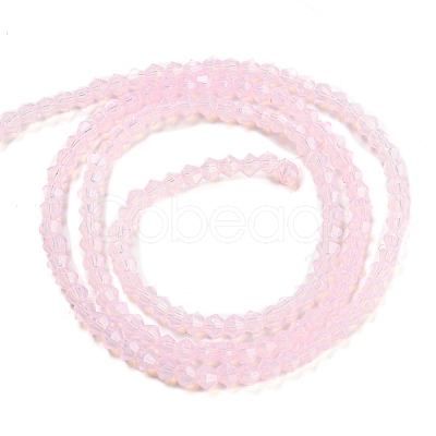 Baking Painted Transparent Glass Beads Strands DGLA-F029-J2mm-08-1