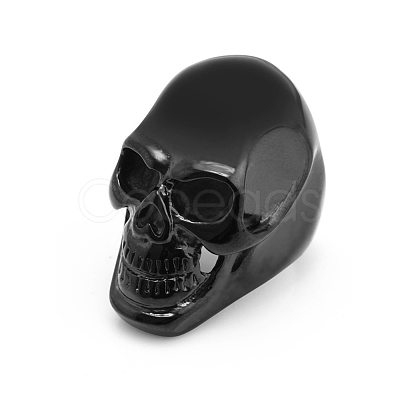 Titanium Steel Skull Finger Ring SKUL-PW0002-036D-EB-1