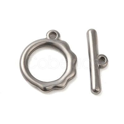 Non-Tarnish 304 Stainless Steel Toggle Clasps STAS-Q324-15P-1