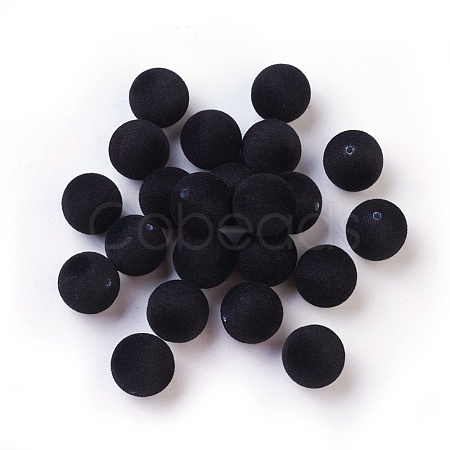 Flocky Acrylic Beads OACR-I001-14mm-L06-1