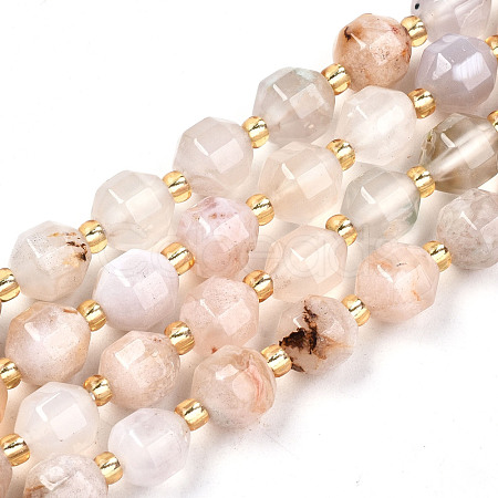 Natural Cherry Blossom Agate Beads Strands G-T131-80-1