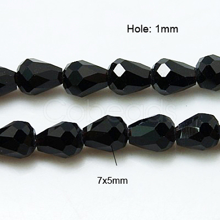 Crystal Glass Beads Strands GLAA-D034-7x5mm-14-1