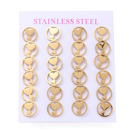 304 Stainless Steel Stud Earrings EJEW-L227-082G-1