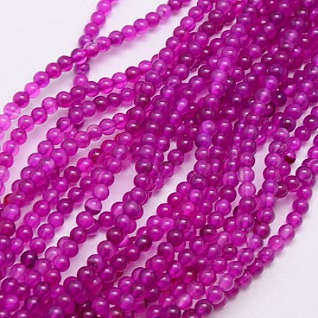 Natural Agate Beads Strand G-G583-4mm-03-1