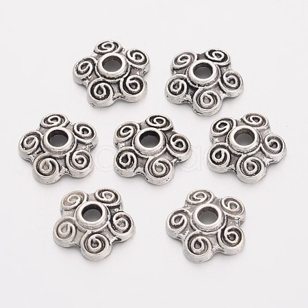 Tibetan Style Alloy Bead Caps EA478Y-1