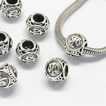 Alloy European Beads PALLOY-S082-07-1