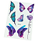 Body Art Tattoos, Temporary Tattoos Paper Stickers, Butterfly, Colorful, 21x15cm